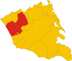 Vittoria within the Province of Ragusa