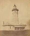 The first Macquarie Lighthouse, built 1816–18 photograph taken in the 1870s; from the 'Papers of James Barnet'