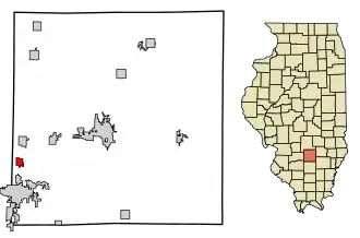Location in Marion County, Illinois
