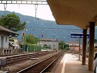 Melano village train station