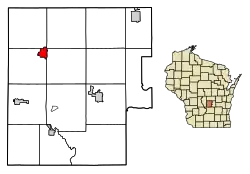Location of Westfield in Marquette County, Wisconsin
