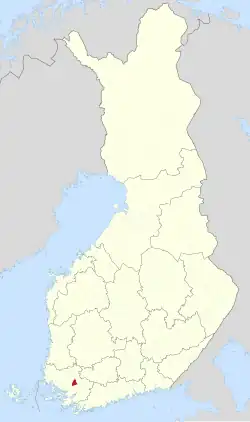 Location of Marttila in Finland