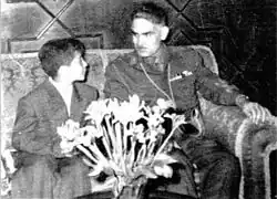 Photograph of Qasim with future president of Kurdistan Region, Massoud Barzani