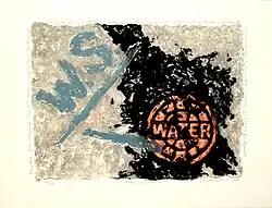 Water Service 2/20 (1985), collagraph, HM Paper, 24 x 30 in. ( 60.96 x 76.2 cm), Nassau Community College Garden City, NY