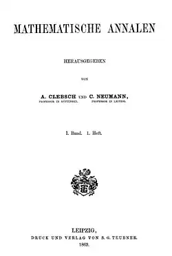 Scan of Book "Mathematische Annalen" from 1869