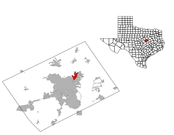 Location of Lacy Lakeview, Texas