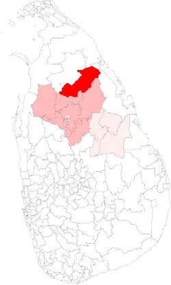 Location of Medawachchiya