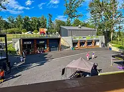 Merch desks after renovation