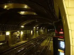 Tracks used to reverse trains south of the station