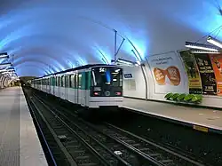 MF 67 rolling stock on Line 3 at Gambetta