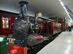 Purple steam locomotive