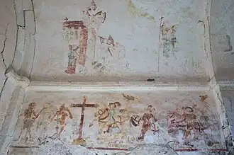 The fresco in the chapel of Vieux-Astre [fr] (Meuse).
