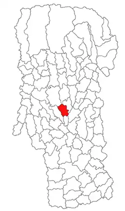 Location in Argeș County