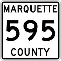 County Road 595 marker