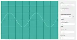 Pure tone oscillogram of middle C (262 Hz). (Scale: 1 square is equal to 1 millisecond)