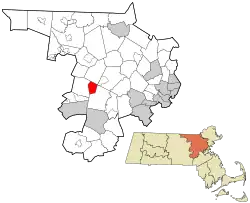 Location in Middlesex County in Massachusetts
