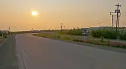 Midnight sun over the Dempster near Inuvik