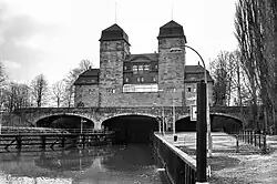 Mittelland Canal/River Weser Lock in Minden taken in 1977