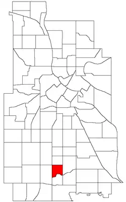 Location of Field within the U.S. city of Minneapolis