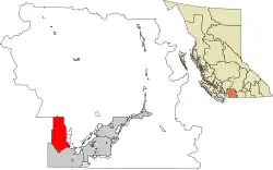 Location of Mission within the Fraser Valley