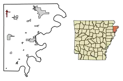 Location in Mississippi County, Arkansas