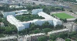 CSK ZSU Stadium is next to the Ministry of Defence building.
