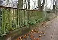 Art nouveau railings next to the Moltke Bridge
