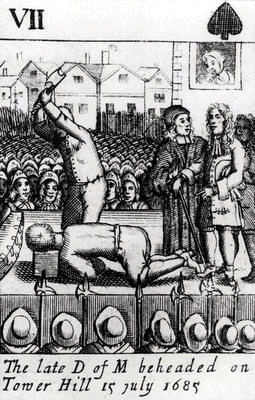 Monmouth's execution on Tower Hill, 15 July 1685 (O.S).