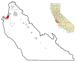 Location in Monterey County and California