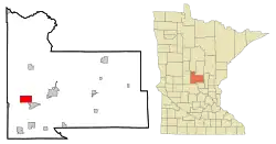Location in Morrison County and the state of Minnesota