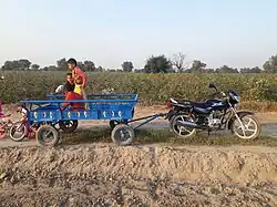 Bike-trolley, a jugaad trailer for motorcycles