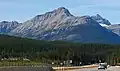 Mount Bosworth seen from Highway 1 near Lake Louise