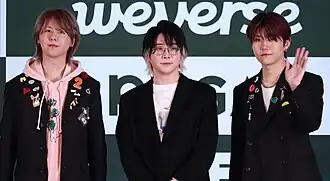 Mrs. Green Apple in February 2025 From left to right: Fujisawa, Ohmori, Wakai