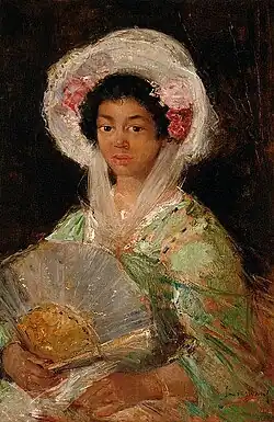 Simon Maris, 1906, Mrs Allwood with a Fan, oil on canvas, 86.5 x 57.5 cm, Private collection.