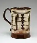 English Slipware mug, ca. 1740