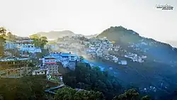 View of Mussoorie, Uttarakhand from the top of Gun Hill