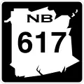 Route 617 marker