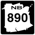 Route 890 marker