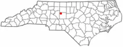 Location of Trinity, North Carolina