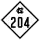 North Carolina Highway 204 marker