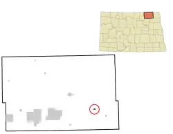Location of Osnabrock, North Dakota