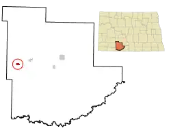 Location of New Leipzig, North Dakota