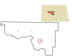 Location of Underwood in McLean County