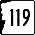 Route 119 marker