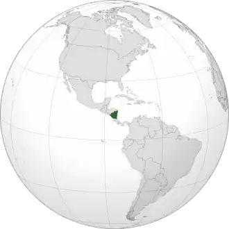 Location of Nicaragua