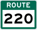 Route 220 marker