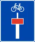 Dead end[N 1] Road closed for motor vehicles.