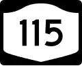 New York State Route 115 marker