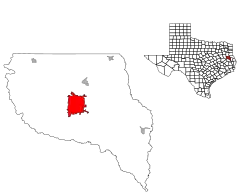 Location of Nacogdoches, Texas within Nacogdoches County