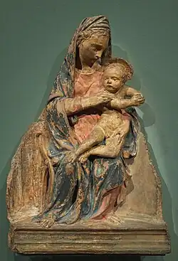 Virgin and Child, painted terracotta, c. 1420, Bode Museum